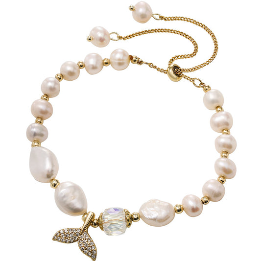 Genuine Freshwater Pearl Mermaid Bracelet