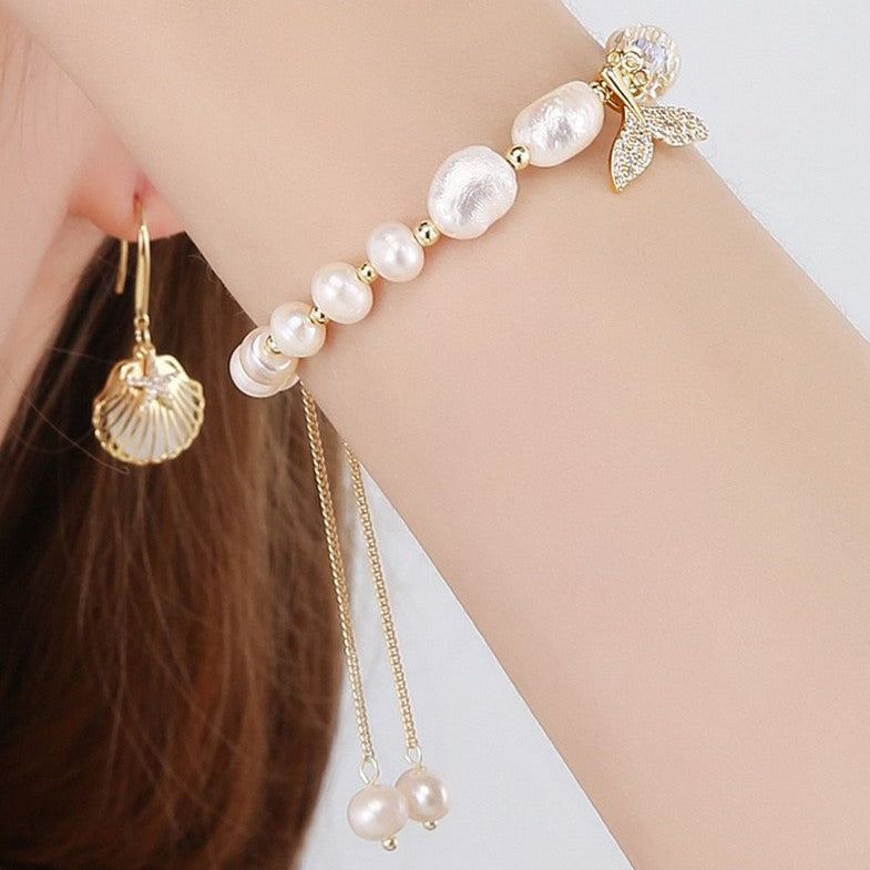 Genuine Freshwater Pearl Mermaid Bracelet