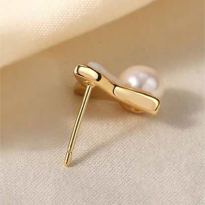 Genuine Freshwater Pearl Mermaid Earrings - Lifestyle/Scale View - Elegant Pearl Jewelry by Kikyo Pearl London