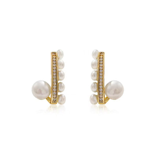 Genuine Freshwater Pearl Ocean Harp Earrings