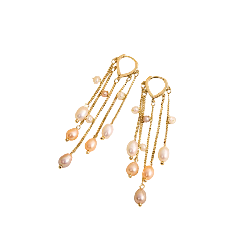 Genuine Freshwater Pearl Radiance Tassel Earrings