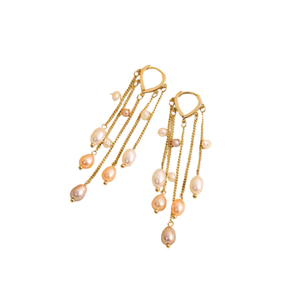 Genuine Freshwater Pearl Radiance Tassel Earrings