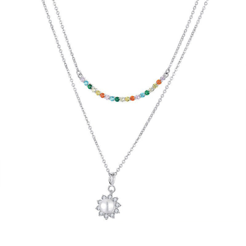 Genuine Freshwater Pearl Rainbow Bridge Necklace