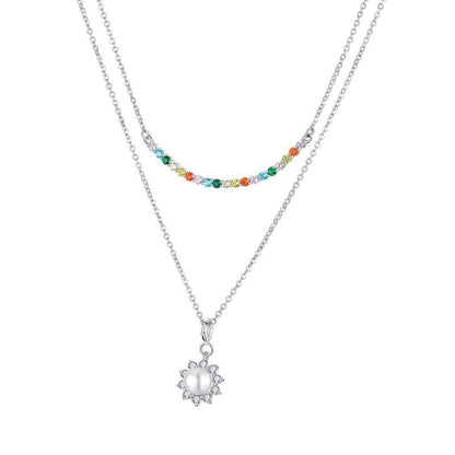 Genuine Freshwater Pearl Rainbow Bridge Necklace