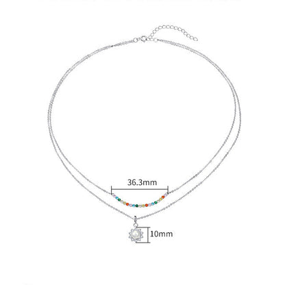 Genuine Freshwater Pearl Rainbow Bridge Necklace