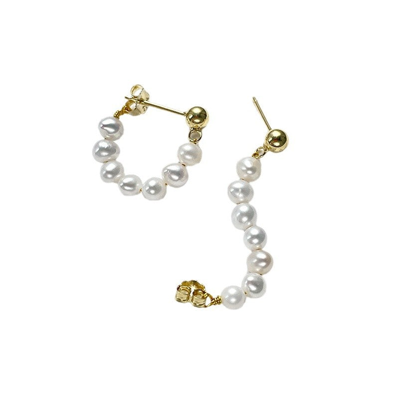 Genuine Freshwater Pearl S925 Silver Délune Earrings
