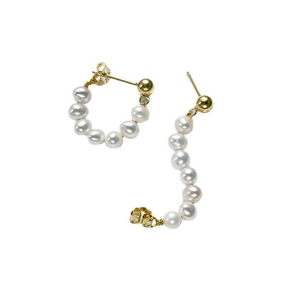 Genuine Freshwater Pearl S925 Silver Délune Earrings