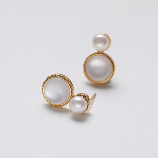 Genuine Freshwater Pearl S925 Silver Holy Lake Earrings - Main Product View - Elegant Pearl Jewelry by Kikyo Pearl