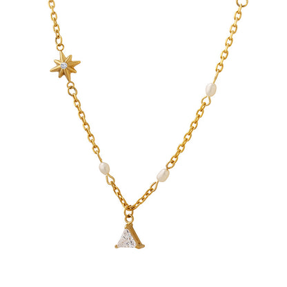 Genuine Freshwater Pearl Starry Night Necklace