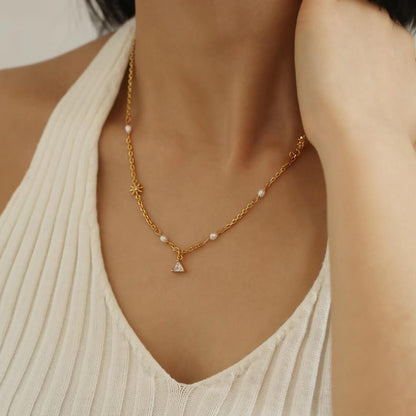 Genuine Freshwater Pearl Starry Night Necklace