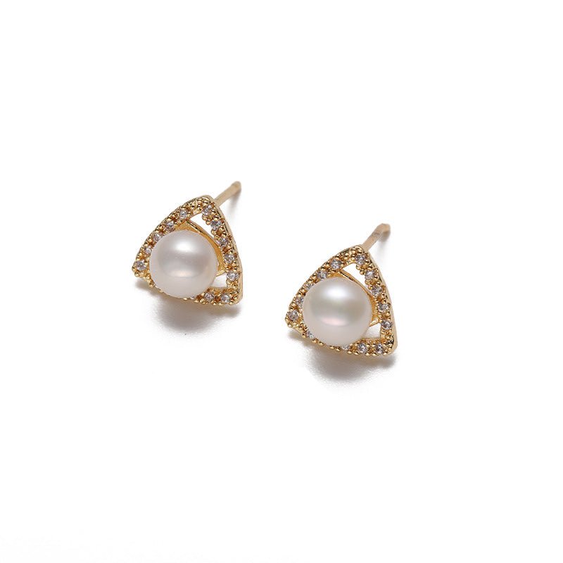 Genuine Freshwater Pearl Trié Earrings