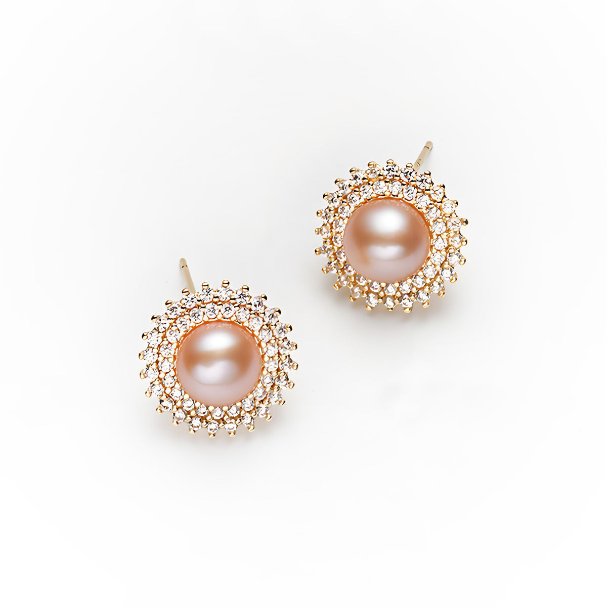 Genuine Freshwater Pearls Sunflower Earrings