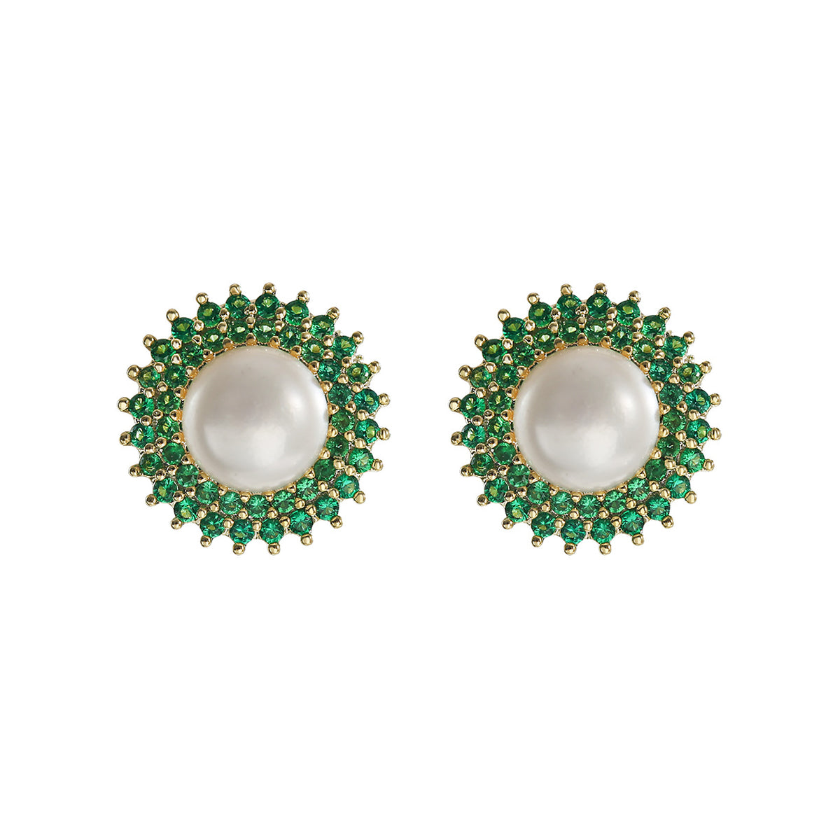 Genuine Freshwater Pearls Sunflower Earrings