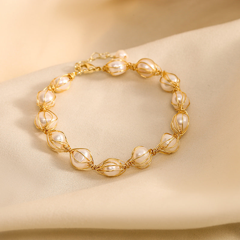 Bracelet Emily en véritables perles d'eau douce