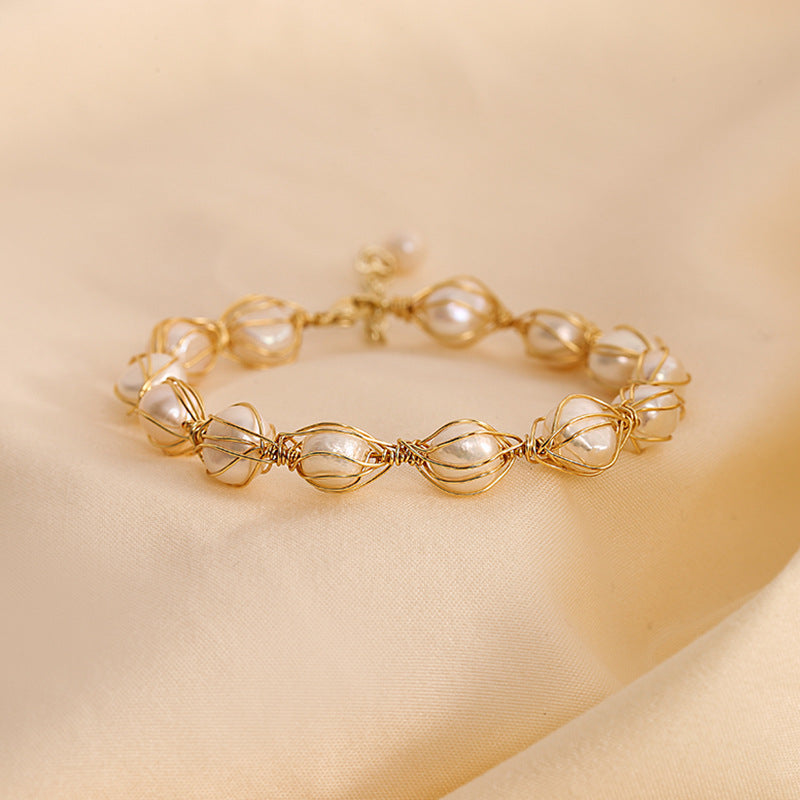 Bracelet Emily en véritables perles d'eau douce