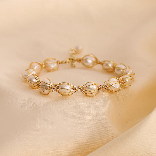 Bracelet Emily en véritables perles d'eau douce