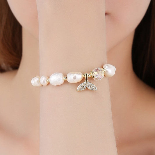 Bracelet sirène en perles d'eau douce véritables