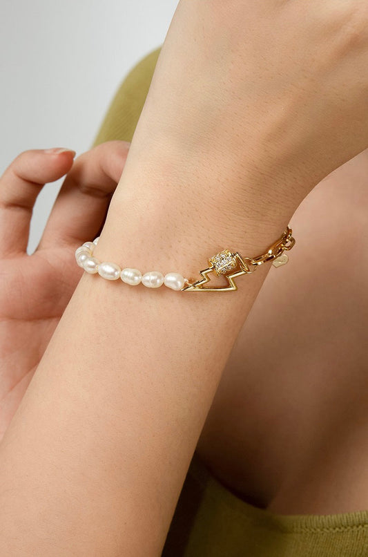 Bracelet éclaircissant en véritable perle d'eau douce