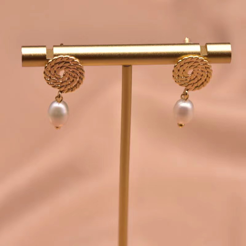 Boucles d'oreilles en perles baroques d'eau douce véritables du marché nocturne (édition limitée)