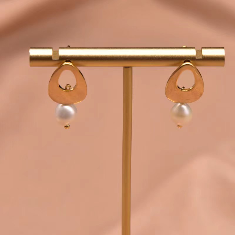 Boucles d'oreilles en perles baroques d'eau douce véritables du marché nocturne (édition limitée)