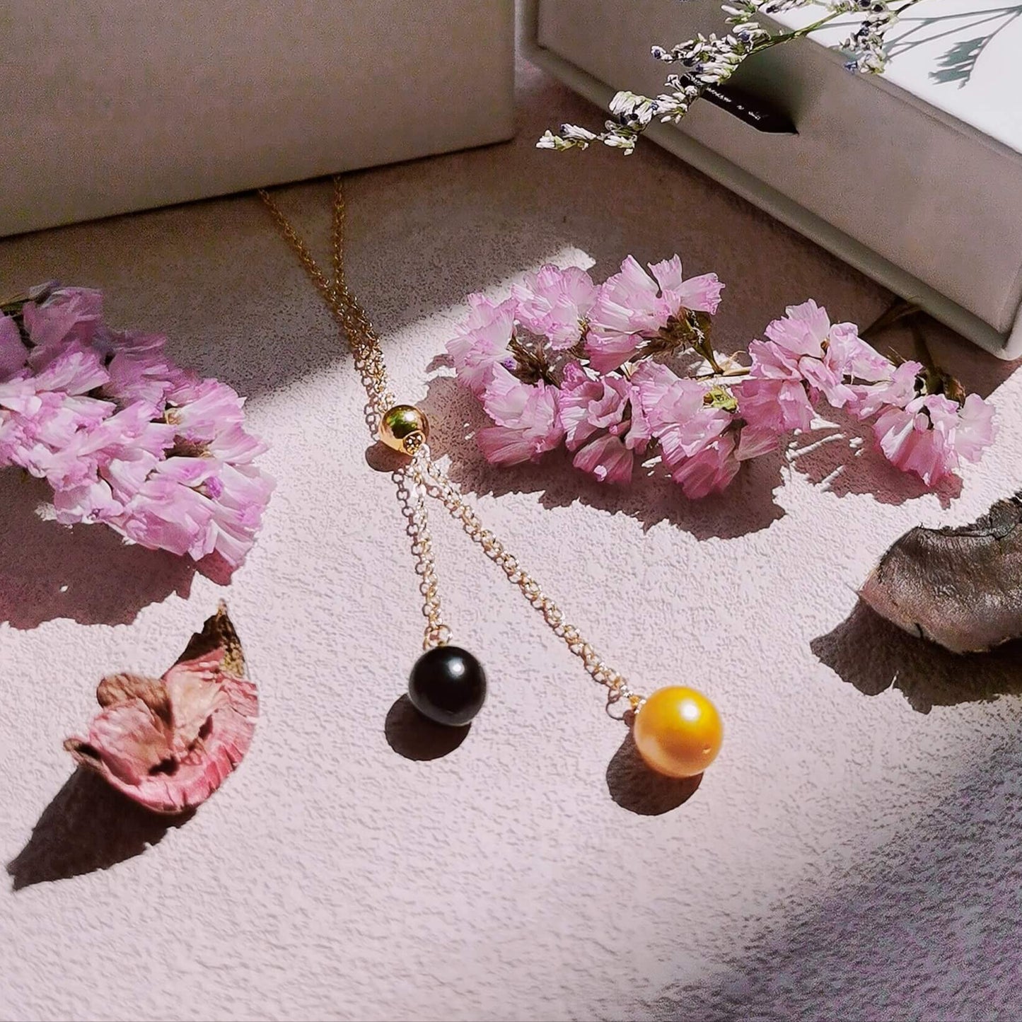 Collier Happy Duo en véritables perles d'eau douce de 9 mm