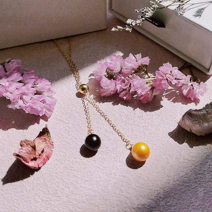 Collier Happy Duo en véritables perles d'eau douce de 9 mm