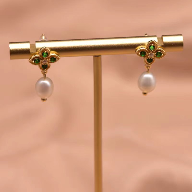 Boucles d'oreilles en perles baroques d'eau douce véritables du marché nocturne (édition limitée)