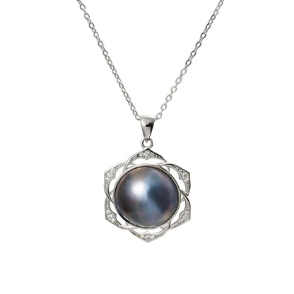 S925 Silver Genuine Tahitian Pearl Robaya Necklace