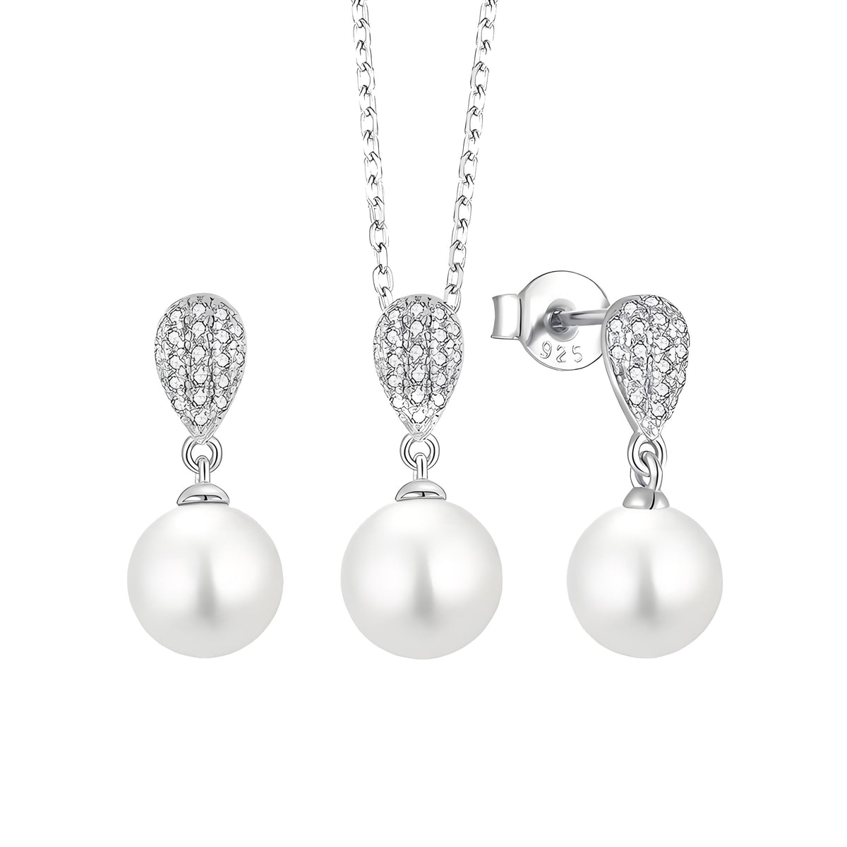 S925 Silver Genuine Freshwater Pearl Aurora Set