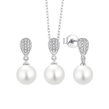 S925 Silver Genuine Freshwater Pearl Aurora Set