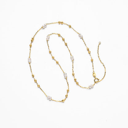 S925 Silver Genuine Freshwater Pearl Grain Necklace