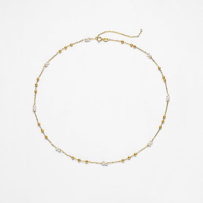 S925 Silver Genuine Freshwater Pearl Grain Necklace