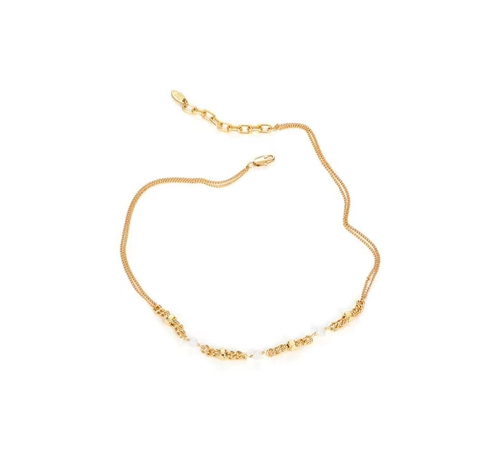 Collar de sirena con auténtica perla barroca de agua dulce