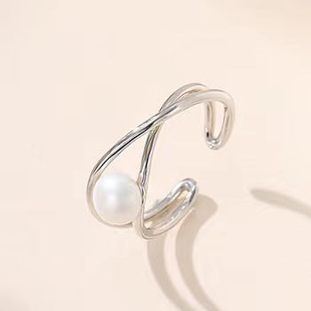 Genuine Freshwater Pearl S925 Silver God's Eye Ring