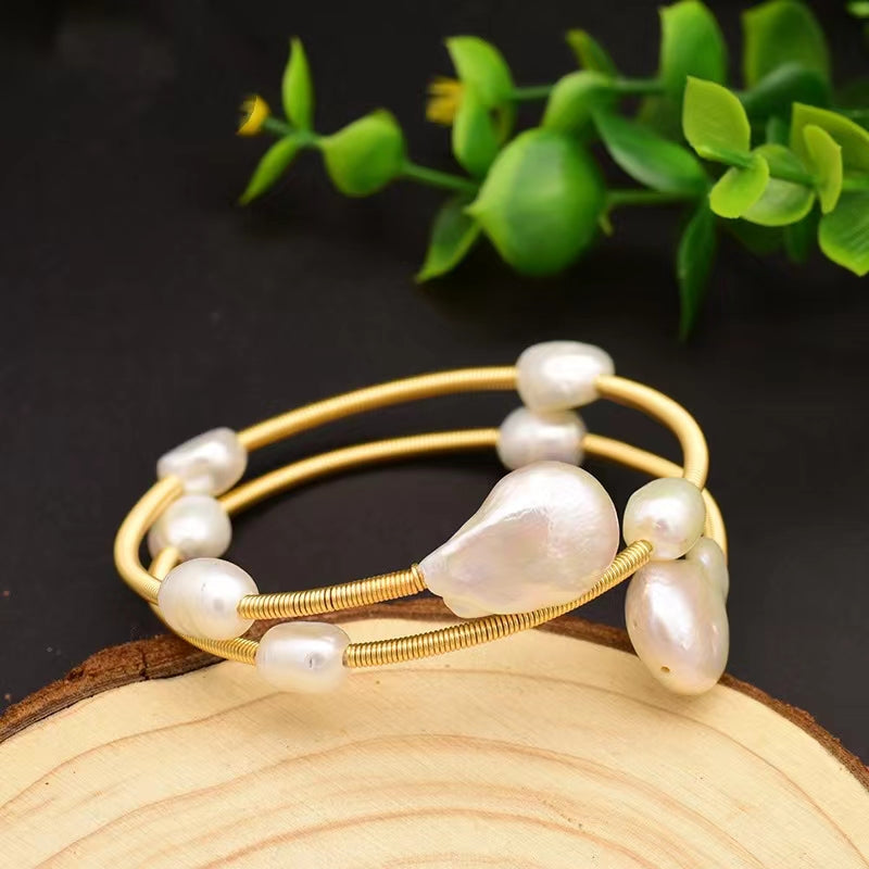 Bracelet en perles d'eau douce baroques véritables cerises (édition limitée)