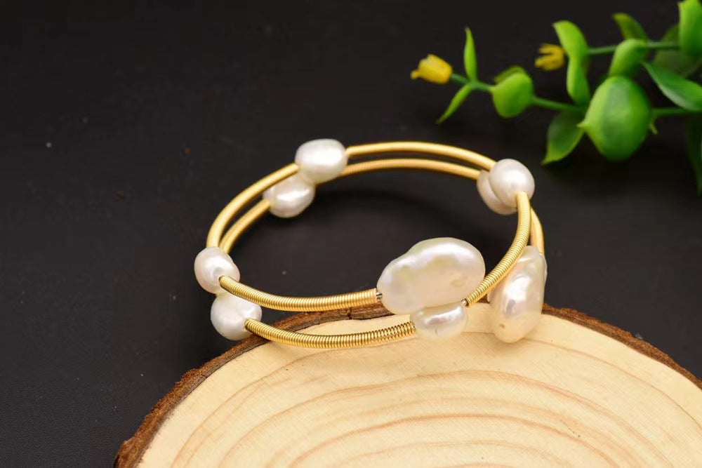 Bracelet en perles d'eau douce baroques véritables cerises (édition limitée)