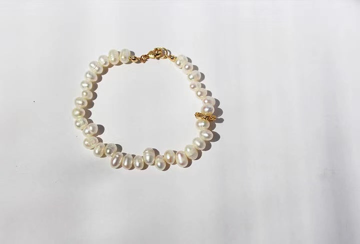 Ensemble de perles d'eau douce authentiques de l'Himalaya