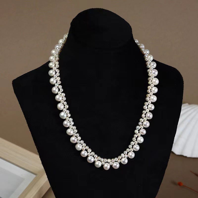 Collar de la Diosa del Resplandor con Perlas de Agua Dulce Genuinas