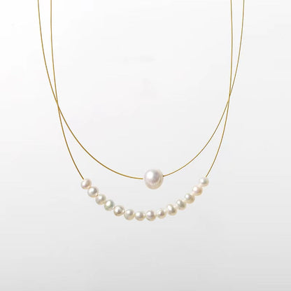 Genuine Freshwater Pearl Double Layer Necklace