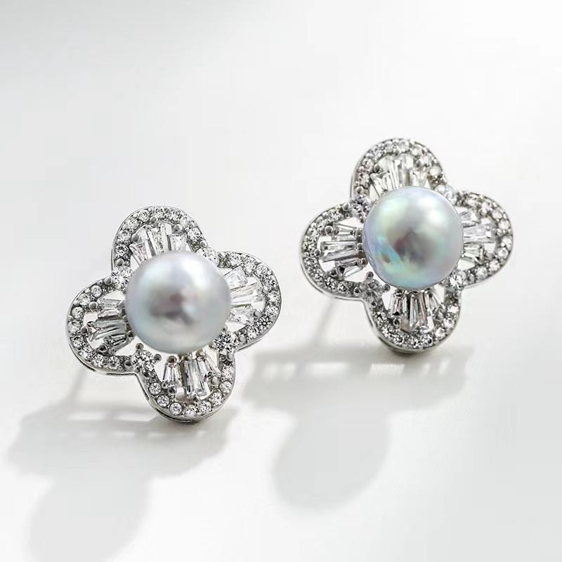 Boucles d'oreilles Dora en véritable perle de Tahiti
