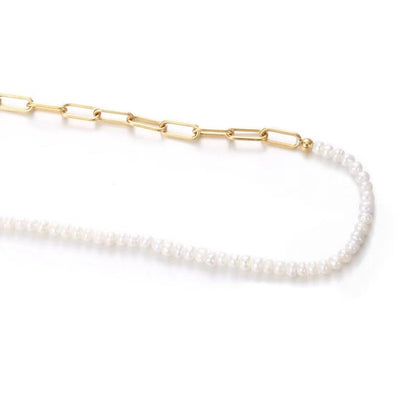 Collier en forme de cœur avec véritable perle d'eau douce