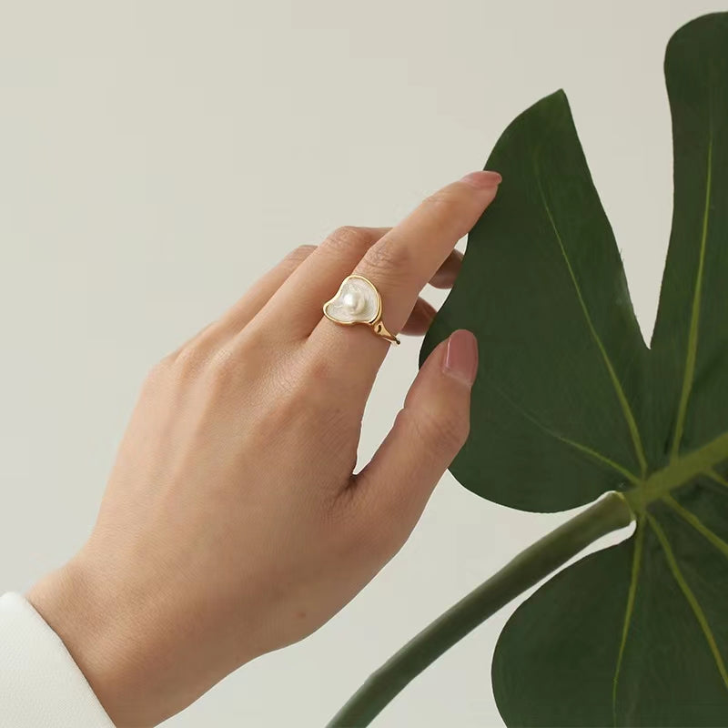 Bague en perles d'eau douce véritables