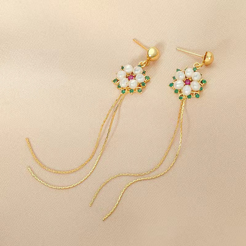 Boucles d'oreilles en perles d'eau douce véritables