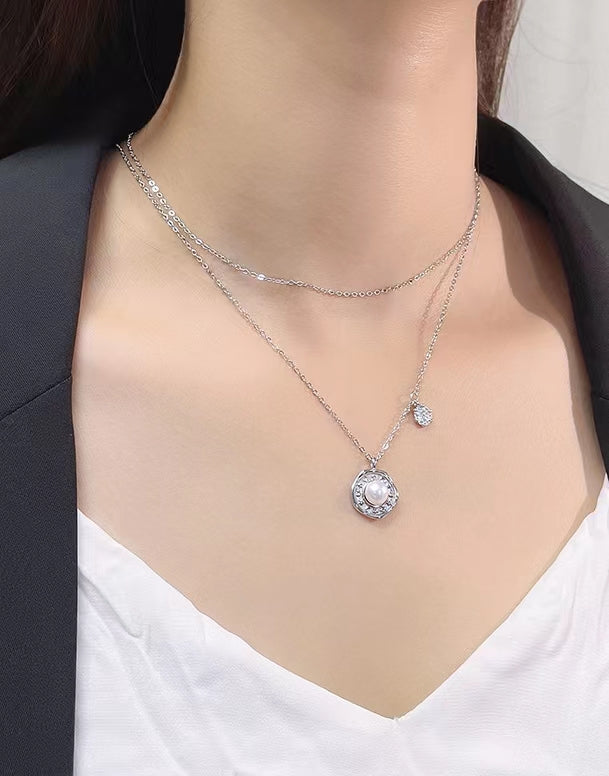 Collier Sun Radiance en argent massif S925 avec perles baroques authentiques