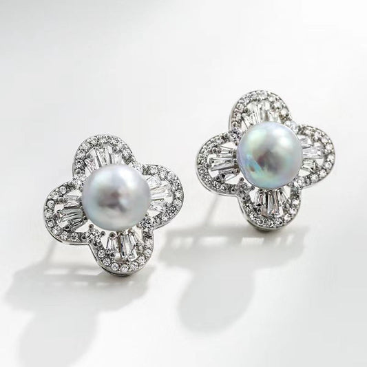 Boucles d'oreilles Dora en véritable perle de Tahiti
