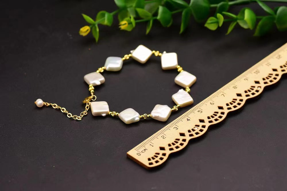 Genuine Freshwater Baroque Pearl Square Bracelet (Limited Edition)