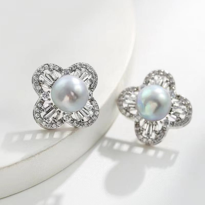 Boucles d'oreilles Dora en véritable perle de Tahiti