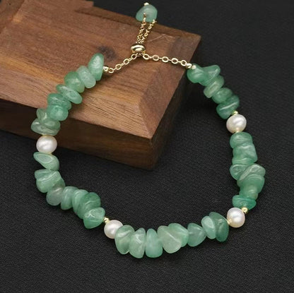 Genuine Freshwater Pearl & Gem Stone Bracelet (Limited Edition)
