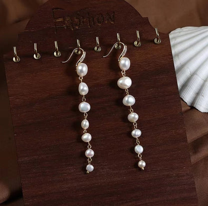Boucles d'oreilles Dream Tears en perles d'eau douce véritables
