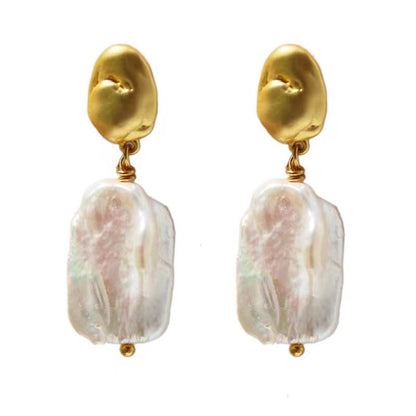 Genuine Freshwater Baroque Pearl Emma Earrings